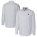 Men's Cutter & Buck Light Blue Auburn Tigers Alumni Logo Stretch Oxford Stripe Long Sleeve Button-Down Shirt