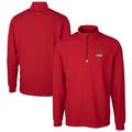 Men's Cutter & Buck Red Louisville Cardinals Alumni Logo Traverse Stretch Quarter-Zip Pullover Top