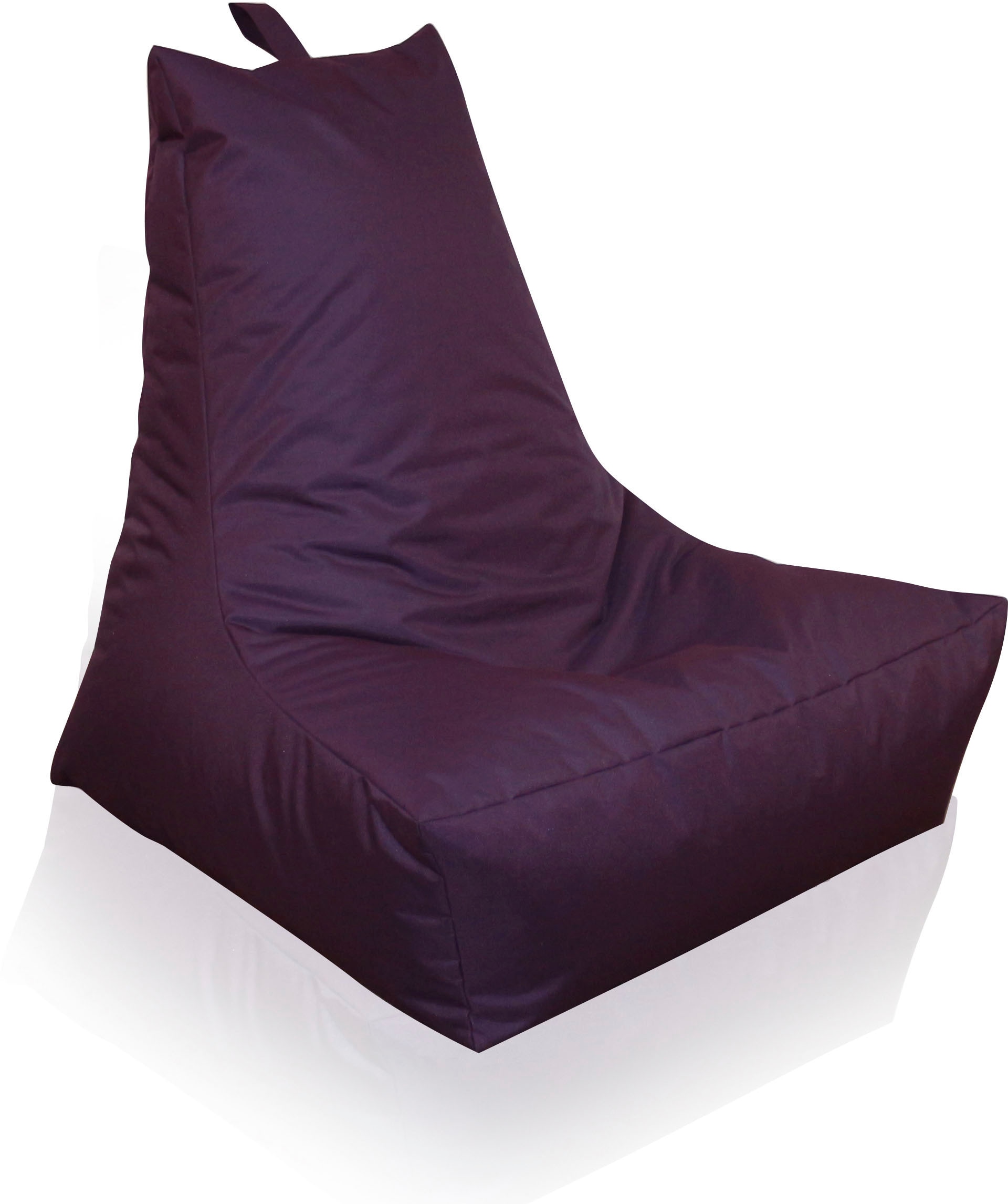 Sitzsack KINZLER "Lounge", lila (brombeer), B:100cm H:80cm, Polyester, Sitzsäcke, Loungesessel, Uni Farben, mit Rückenlehne, Outdoor geeignet