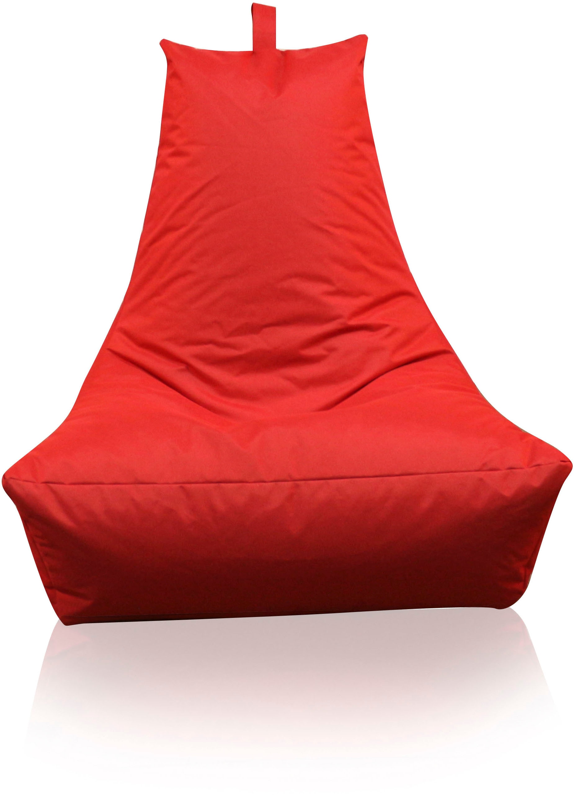 Sitzsack KINZLER "Lounge", rot, B:100cm H:80cm, Polyester, Sitzsäcke, Loungesessel, Uni Farben, mit Rückenlehne, Outdoor geeignet