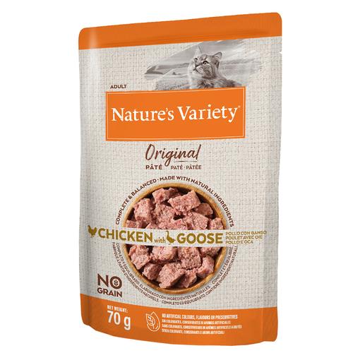 12x 70g Original Paté No Grain Huhn und Gans Nature's Variety Katzenfutter nass