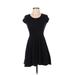 Aeropostale Casual Dress - A-Line: Black Solid Dresses - Women's Size Small