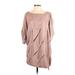 BCBGMAXAZRIA Runway Casual Dress - Popover: Tan Dresses - Women's Size Small