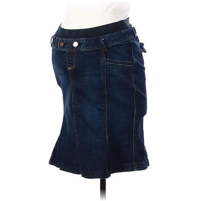 Old Navy - Maternity Denim Skirt: Blue Bottoms - Women's Size X-Small Maternity