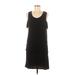 Chaser Casual Dress - Shift Scoop Neck Sleeveless: Black Print Dresses - Women's Size Medium