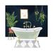 East Urban Home Boho Bath I by Victoria Borges - Graphic Art Print Canvas in Black/White | 26 H x 26 W x 1.5 D in | Wayfair