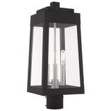 Oslo 3 Light Black Outdoor Post Top Lantern