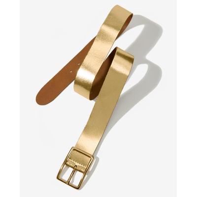 Boston Proper - Gold Yellow - Modern Classic Leather Belt - XL