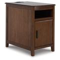 Signature Design by Ashley Devonsted End Table w/ Storage & Built-in Outlets Wood in Brown | 24 H x 16 W x 24.5 D in | Wayfair T310-117