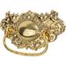 UNIQANTIQ HARDWARE SUPPLY Victorian Style Medallion Center Large Brass Drawer Bail Pull ( Centers: 3" ) Metal in Yellow | 6 H x 4 W x 1 D in | Wayfair