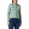 Springfield Damen Jeansjacke Farbe Baumwolle Jacke, grün, 38