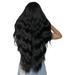 QUYUON Brazilian Wigs Clearance Hair Replacement Wigs Long Black Wigs for Women Thick Hair Type Q1197 Shoulder Length Wigs for Women Woman Wigs Curly Black Wigs for Black Women Black Wigs