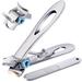 Nail Clippers For Thick Nails - Wide Jaw Opening Oversized Nail Clippers Stainless Steel Heavy Duty Toenail Clippers For Thick Nails Extra Large Toenail Clippers for Men Seniors ElderlyC
