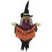 The Holiday Aisle® 53 Inch Welcome Witch Banner Polyester in Black/Gray | 53 H x 27.5 W x 8 D in | Wayfair A20D0880271D4E9C93F4A08F63803EBD