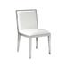 Everly Quinn Carollyn Leatherette Back Side Chair Dining Chair Wood/Upholstered in Brown/Gray | 35 H x 19 W x 19 D in | Wayfair