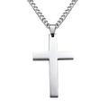 Simple Plain Cross Pendant Chain Necklace Jewelry Men T2C M7Q7 L8L4