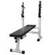 Anself Fitness Workout Bench Adjustable Padded Cushion Straight Weight Workout Strength Training Bench Exercise Equipment for Home Gym Weight Lifting 47 x 19 x (35-43) Inches (L x W x H)