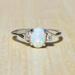 KIHOUT Clearance Exquisite Women s Silver Ring Oval Cut Fire-Opal Jewelry Birthday Gift Bridal Party Ring