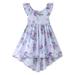 Tosmy Girls Dresses Toddler Summer Sleeveless Girls Flanged Strap Halter Floral Dress Casual Dress Fashion Clothes
