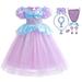 SUEE Girls Mermaid Princess Dress Ariel Costume Wedding Halloween Outfits Size 3-9T