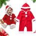 Simplmasygenix Baby Sets Clearance Summer Dress Christmas Men s And Women s Children s Spring Autumn And Winter Baby Models Santa Claus Long-sleeved Romper + Hat Two-piece Suit