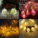 Anvazise Halloween Lights String Funny Cute Skeleton Ghost Pumpkin Bat Lights Scene Layout Various LED String Lights Easter Ghost Festival Decoration Party Supplies style J 300cm