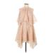 assos Casual Dress - A-Line Halter 3/4 sleeves: Pink Dresses - Women's Size 8