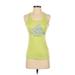 Adidas Active Tank Top: Yellow Graphic Activewear - Women's Size X-Small