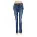 Levi's Jeans - Mid/Reg Rise Skinny Leg Denim: Blue Bottoms - Women's Size 28 - Dark Wash