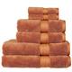 Christy Supreme Hygro 6 Piece Towel Set in Cinnamon 100% Supima Cotton - Luxurious & High Absorbency - Ultra Soft - 650GSM - 2 Bath, 2 Hand & 2 Face Towels