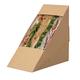 EliteKoopers 125Pcs Plain Deep Fill Cardboard Sandwich Wedges Window Boxes For Cafe Takeaway Box