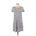 Kaileigh Casual Dress - Shift: Blue Polka Dots Dresses - Women's Size X-Small