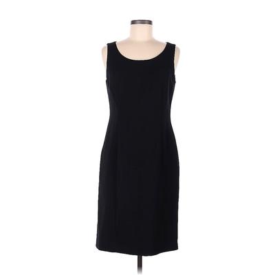 Calvin Klein Casual Dress - Sheath Scoop Neck Sleeveless: Black Solid Dresses - Women's Size 6