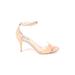 Steve Madden Heels: Strappy Stilleto Cocktail Party Tan Print Shoes - Women's Size 9 1/2 - Open Toe