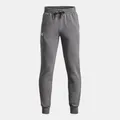 Boys' Under Armour Rival Fleece Joggers Castlerock Light Heather / White YXS (48 - 50 in)