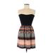 Eight Sixty Casual Dress - A-Line: Black Color Block Dresses - Women's Size Medium