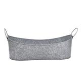 Towle Living Galvanized Hammered Metal Oval 18-In Server Stainless Steel in Gray | 6.25 H x 18 W x 9 D in | Wayfair 5302706