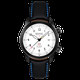 Bremont Watch MBII Custom DLC White Dial with Titanium Barrel & Closed Case Back - Black with Blue Stitch Leather Pin Buckle