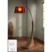 Oak River Rust and Amber Mica Arc Floor Lamp w/ Smart Socket