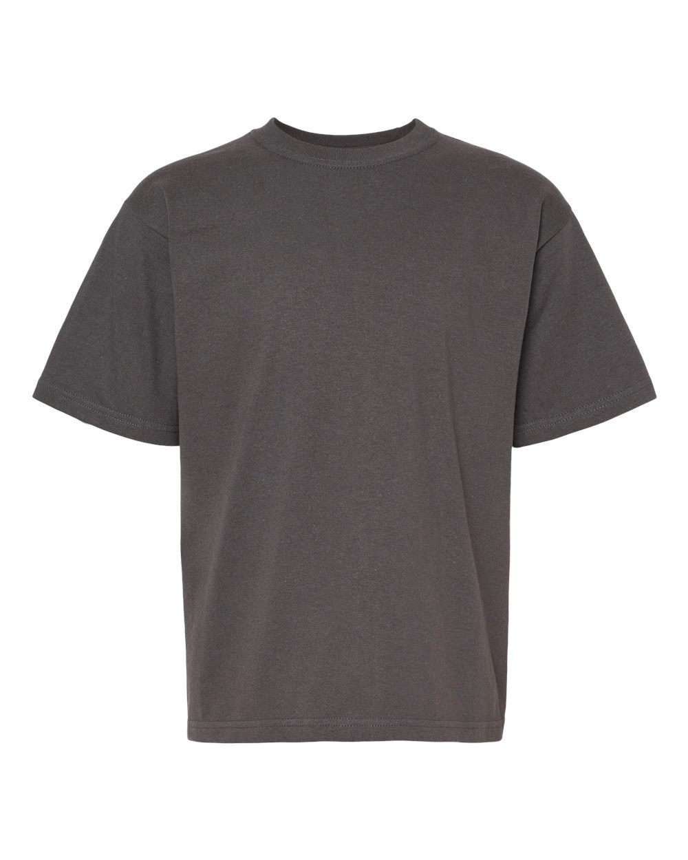 M&O MO4850 Youth Gold Soft Touch T-Shirt in Charcoal size XS | Cotton 4850