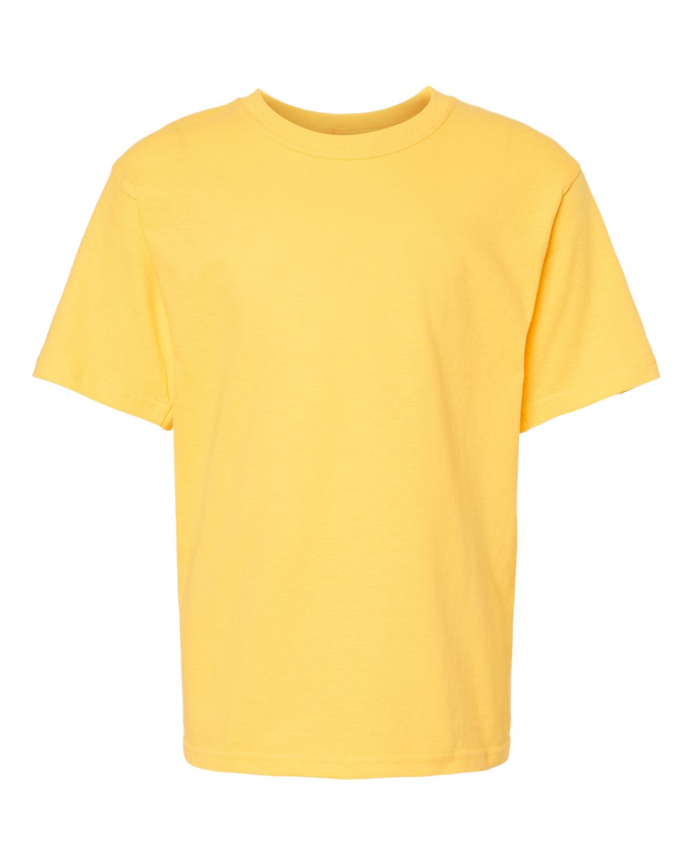M&O MO4850 Youth Gold Soft Touch T-Shirt in Yellow size Large | Cotton 4850