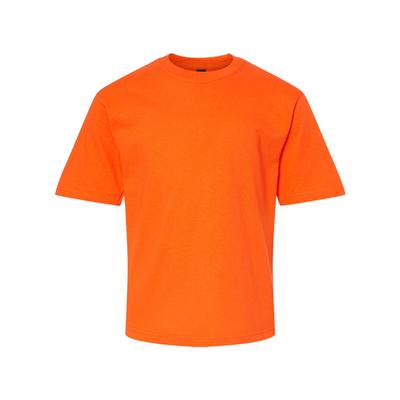 M&O MO4850 Youth Gold Soft Touch T-Shirt in Orange size Large | Cotton 4850