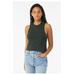 Bella + Canvas 6682 Women's Racerback Cropped Tank Top in Heather Forest Green size 2XL | Cotton/Polyester Blend B6682, BC6682