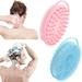 Silicone Body Scrubber Loofah - 2 in 1 Bath and Shampoo Brush 2 Pack Exfoliating Bath Body Brush for Shower Soft Silicone Body Scrub for Men Women