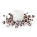The Holiday Aisle® 2.5" H Polyresin Tabletop Votive Holder in Brown/White | 2.5 H x 16.25 W x 16.25 D in | Wayfair E56E4D5E905B47D8A8197C2C87B79779
