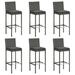 Latitude Run® Outdoor 29.9" Bar Stool w/ Cushion in Gray | 42.5 H x 15.7 W x 17.3 D in | Wayfair 7FA117B21F3646D282C10765C8E5088F