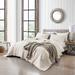 Wildon Home® Roxton Box Stitch Linen Blend Quilt & Matching Pillow Shams Polyester/Polyfill/Linen in White | Queen Quilt + 2 Shams | Wayfair