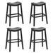 Red Barrel Studio® 29" Bar Stool Wood/Upholstered/Leather in Black | 29 H x 20 W x 13 D in | Wayfair 459B0703F44E46F8803E7C2E854A0364