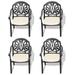 Bloomsbury Market Amiyas Metal Outdoor Stackable Dining Armchair w/ Cushion In Random Color Metal in Black | 35.83 H x 24.41 W x 25.6 D in | Wayfair