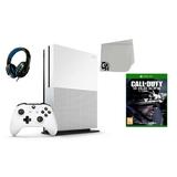 Microsoft Xbox One S 500GB Gaming Console White with Call of Duty- Ghosts BOLT AXTION Bundle Used